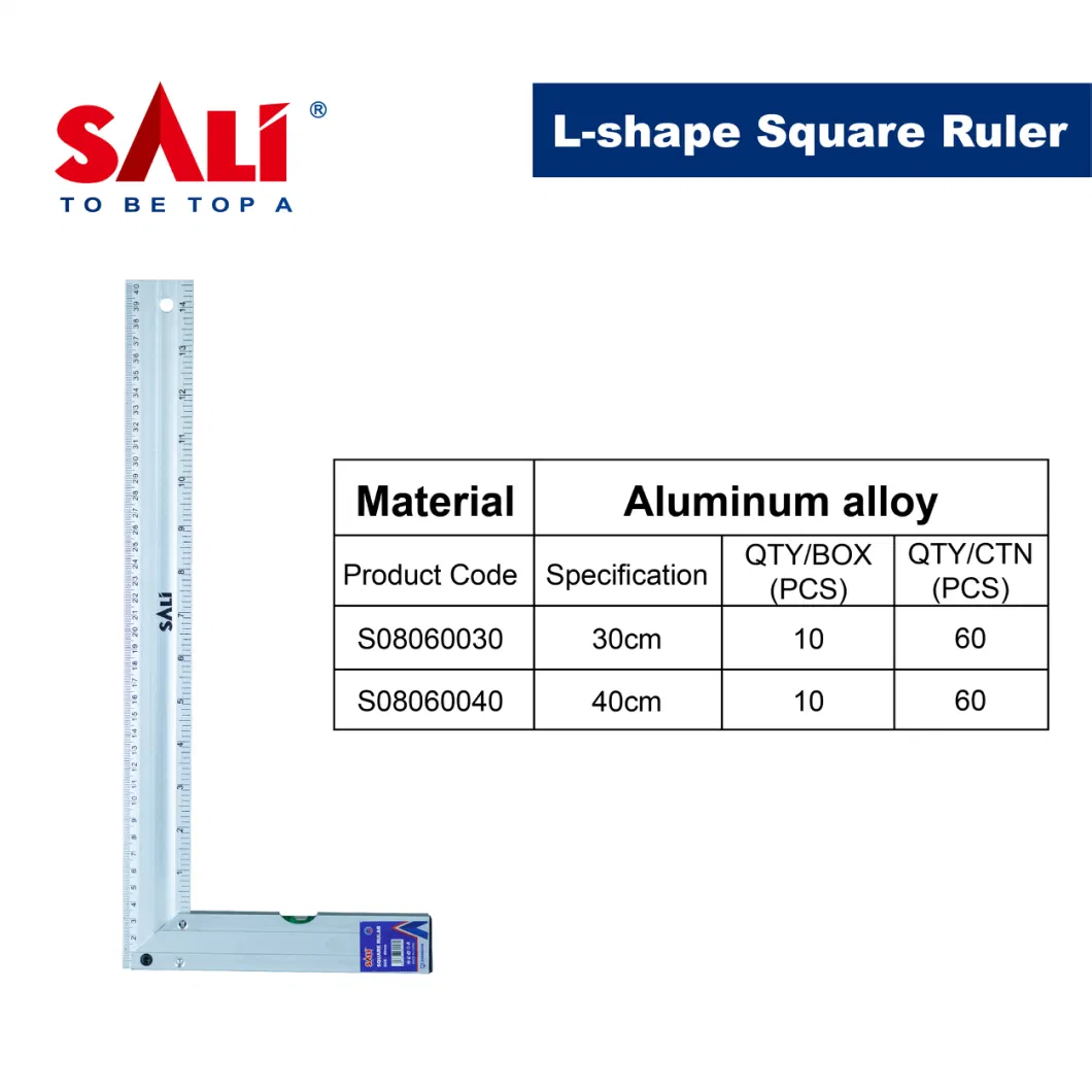 Sali 30cm Aluminum Alloy High Quality L-Shape Square Ruler