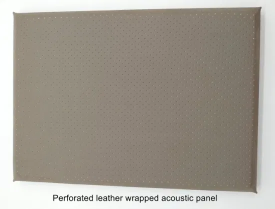 Cinema Wall Acoustic Panel of Perforated Leather Wrapped Acoustic Panel