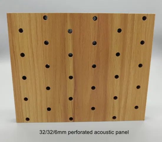 32/32/6mm Straight Perforated Acoustic Panel for Wall and Ceiling Sound Absorption Solution